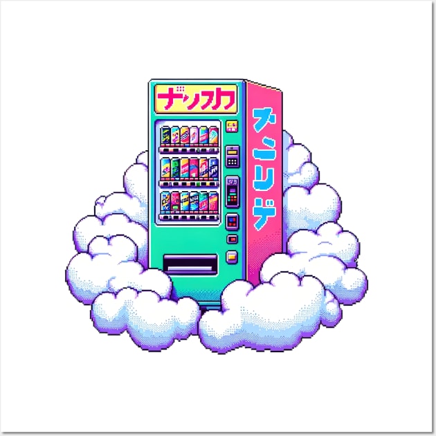 Pixel Art Vaporwave Vending Machine Wall Art by Tankuss 